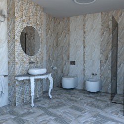 Класни плочки за хотеска баня Ито рингс сив от Ceramica Fiore (България)